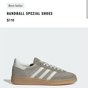 Adidas Taupe Suede Sneakers with White Stripes